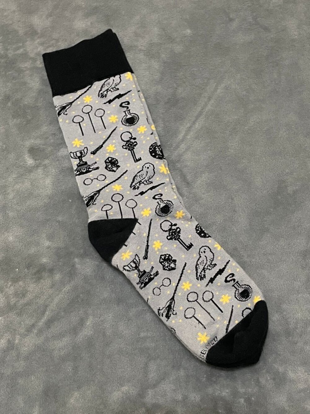 Grey and Black Harry Potter Socks Like New